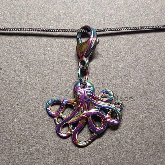 T.NorciaMade Accessories - Neochrome Octopus Charm: Single